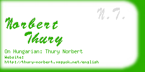 norbert thury business card